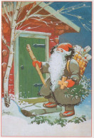 PAPÁ NOEL Feliz Año Navidad Vintage Tarjeta Postal CPSM #PBL522.ES - Santa Claus