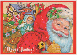 PAPÁ NOEL Feliz Año Navidad Vintage Tarjeta Postal CPSM #PBB077.ES - Santa Claus