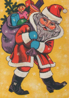 PAPÁ NOEL Feliz Año Navidad Vintage Tarjeta Postal CPSM #PBL203.ES - Santa Claus