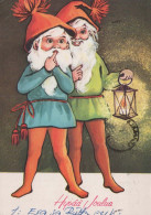 PAPÁ NOEL Feliz Año Navidad Vintage Tarjeta Postal CPSM #PBL266.ES - Santa Claus