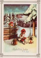 PAPÁ NOEL NAVIDAD Fiesta Vintage Tarjeta Postal CPSM #PAK405.ES - Santa Claus