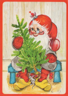 PAPÁ NOEL NAVIDAD Fiesta Vintage Tarjeta Postal CPSM #PAK467.ES - Santa Claus