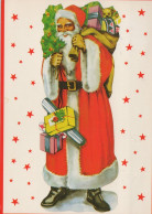 PAPÁ NOEL NAVIDAD Fiesta Vintage Tarjeta Postal CPSM #PAJ622.ES - Santa Claus