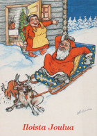 PAPÁ NOEL NAVIDAD Fiesta Vintage Tarjeta Postal CPSM #PAK106.ES - Santa Claus