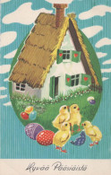 PÂQUES POULET ŒUF Vintage Carte Postale CPA #PKE075.FR - Pascua