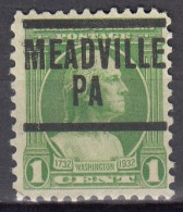 USA LOCAL Precancel/Vorausentwertung/Preo From PENNSYLVANIA - Meadville Type 204 - Precancels