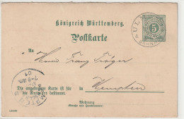 Königreich Württemberg, Ulm - Postal  Stationery