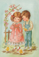 PÂQUES ENFANTS Vintage Carte Postale CPSM #PBO313.FR - Easter