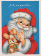 PÈRE NOËL Bonne Année Noël Vintage Carte Postale CPSM #PBO061.FR - Santa Claus