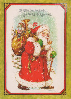PÈRE NOËL Bonne Année Noël Vintage Carte Postale CPSM #PBL329.FR - Santa Claus