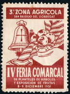 Barcelona - Viñeta - * S/Cat - "San Baudilio Llobregat - IV Feria Comarcal De Planteles... 1951" - Ungebraucht