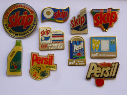 10 Pin S MARQUE LESSIVES SKIP ET PERSIL Different - Marques