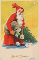 PÈRE NOËL NOËL Fêtes Voeux Vintage Carte Postale CPSMPF #PAJ486.FR - Santa Claus