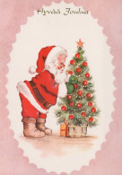 PÈRE NOËL NOËL Fêtes Voeux Vintage Carte Postale CPSM #PAJ623.FR - Santa Claus