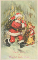 PÈRE NOËL NOËL Fêtes Voeux Vintage Carte Postale CPSMPF #PAJ420.FR - Santa Claus