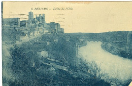 Carte Postale Bézier Vallée De L'Orb  Très Bon état Cirxulée 1924 Cachet à Date Au Dos (2 Scans) - Beziers