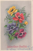 FLOWERS Vintage Ansichtskarte Postkarte CPA #PKE522.DE - Fiori