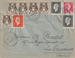 1 L à 25.00fr Du 20/07/1959 Avec 9 Timbres D'usage Courant En Emploi Tardif....EXCEPTIONNEL...à Voir - Andere & Zonder Classificatie