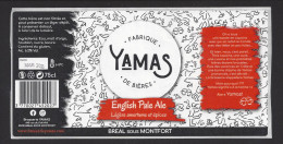 Etiquette De Bière English Pale Ale  -  Brasserie Yamas  à  Bréal Sous Montfort  (35) - Birra