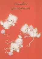 KATZE MIEZEKATZE Tier Vintage Ansichtskarte Postkarte CPSM #PBQ989.DE - Cats