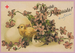 OSTERN HUHN EI Vintage Ansichtskarte Postkarte CPSM #PBO884.DE - Pascua