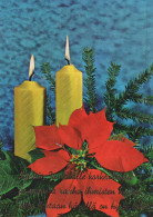 Neujahr Weihnachten KERZE Vintage Ansichtskarte Postkarte CPSM #PAZ259.DE - Año Nuevo