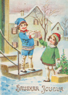 Neujahr Weihnachten KINDER Vintage Ansichtskarte Postkarte CPSM #PAY796.DE - Año Nuevo