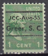 USA LOCAL Precancel/Vorausentwertung/Preo From SOUTH CAROLINA - Greer Type L-3 ITS - Precancels