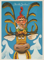 Neujahr Weihnachten GNOME Vintage Ansichtskarte Postkarte CPSM #PAY463.DE - Año Nuevo