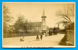 Rare Suisse * Genève église Des Eaux-Vives * Photo Albumine Vers 1870 - Ancianas (antes De 1900)