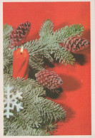 Neujahr Weihnachten KERZE Vintage Ansichtskarte Postkarte CPSM #PAV477.DE - Año Nuevo