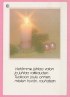 Neujahr Weihnachten KERZE Vintage Ansichtskarte Postkarte CPSM #PAV354.DE - Año Nuevo