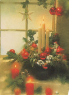 Neujahr Weihnachten KERZE Vintage Ansichtskarte Postkarte CPSM #PAW084.DE - Año Nuevo
