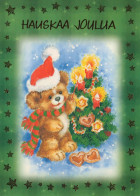 Neujahr Weihnachten TEDDYBÄR Vintage Ansichtskarte Postkarte CPSM #PAU836.DE - Año Nuevo