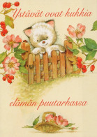 KATZE MIEZEKATZE Tier Vintage Ansichtskarte Postkarte CPSM #PAM263.DE - Katzen
