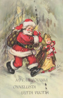 WEIHNACHTSMANN SANTA CLAUS WEIHNACHTSFERIEN Vintage Postkarte CPSMPF #PAJ421.DE - Santa Claus