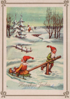 WEIHNACHTSMANN SANTA CLAUS WEIHNACHTSFERIEN Vintage Postkarte CPSM #PAK407.DE - Santa Claus