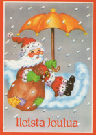 WEIHNACHTSMANN SANTA CLAUS WEIHNACHTSFERIEN Vintage Postkarte CPSM #PAJ972.DE - Kerstman