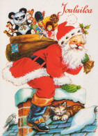 WEIHNACHTSMANN SANTA CLAUS WEIHNACHTSFERIEN Vintage Postkarte CPSM #PAJ765.DE - Kerstman