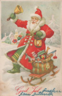 WEIHNACHTSMANN SANTA CLAUS WEIHNACHTSFERIEN Vintage Postkarte CPSMPF #PAJ487.DE - Santa Claus