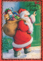 WEIHNACHTSMANN SANTA CLAUS WEIHNACHTSFERIEN Vintage Postkarte CPSM #PAJ624.DE - Kerstman