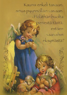 ENGEL WEIHNACHTSFERIEN Feiern & Feste Vintage Ansichtskarte Postkarte CPSM #PAJ102.DE - Anges