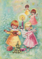 ENGEL WEIHNACHTSFERIEN Feiern & Feste Vintage Ansichtskarte Postkarte CPSM #PAG907.DE - Angels