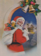 PÈRE NOËL Bonne Année Noël LENTICULAR 3D Vintage Carte Postale CPSM #PAZ056.FR - Kerstman