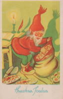 BABBO NATALE Buon Anno Natale Vintage Cartolina CPSMPF #PKG308.IT - Santa Claus