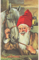 BABBO NATALE Buon Anno Natale Vintage Cartolina CPSMPF #PKG372.IT - Santa Claus