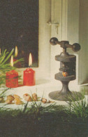 Buon Anno Natale CANDELA Vintage Cartolina CPSMPF #PKD074.IT - Nieuwjaar
