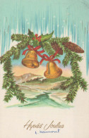 Buon Anno Natale BELL Vintage Cartolina CPSMPF #PKD506.IT - Nieuwjaar