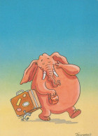 ELEFANTE Animale Vintage Cartolina CPSM #PBS754.IT - Elefanti