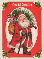 BABBO NATALE Buon Anno Natale Vintage Cartolina CPSM #PBO063.IT - Santa Claus